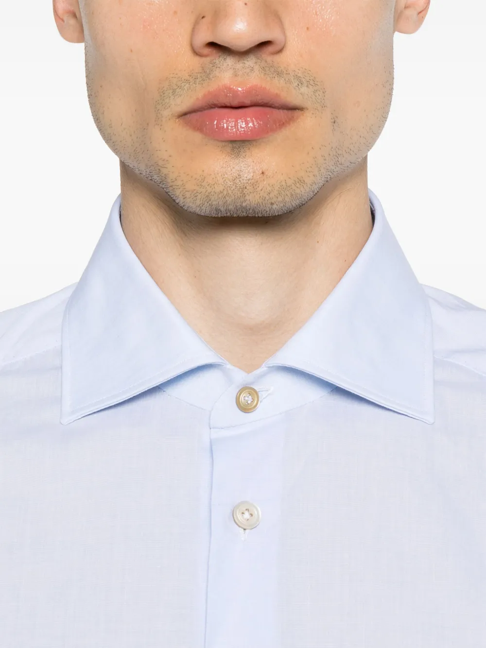 KITON CUTAWAY-COLLAR SHIRT 