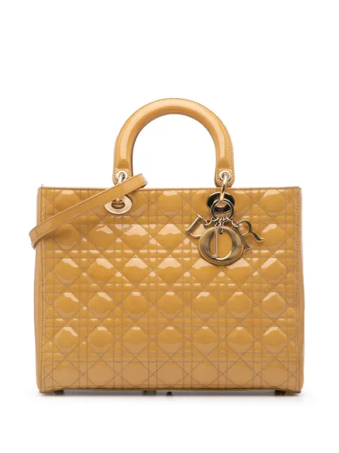 Christian Dior Pre-Owned 2011 Large Patent Cannage Lady Dior satchel