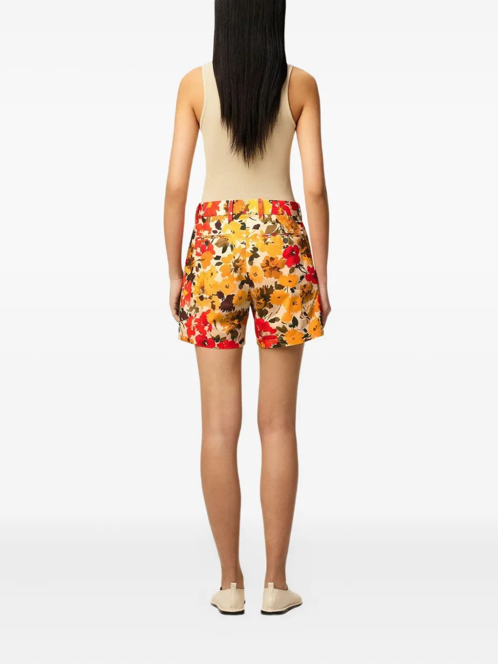 AMI Paris Katoenen shorts met bloemenprint Groen