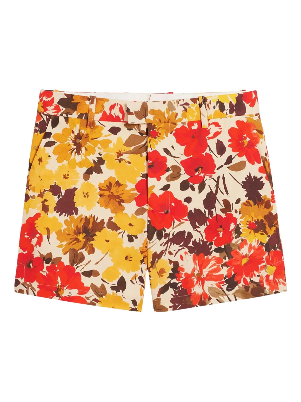 AMI Paris Katoenen shorts met bloe print Groen