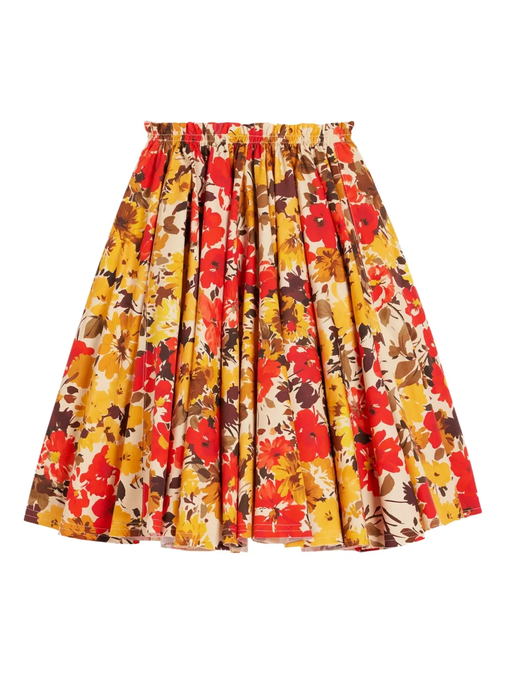 AMI Paris Katoenen midi-rok met bloemenprint Groen