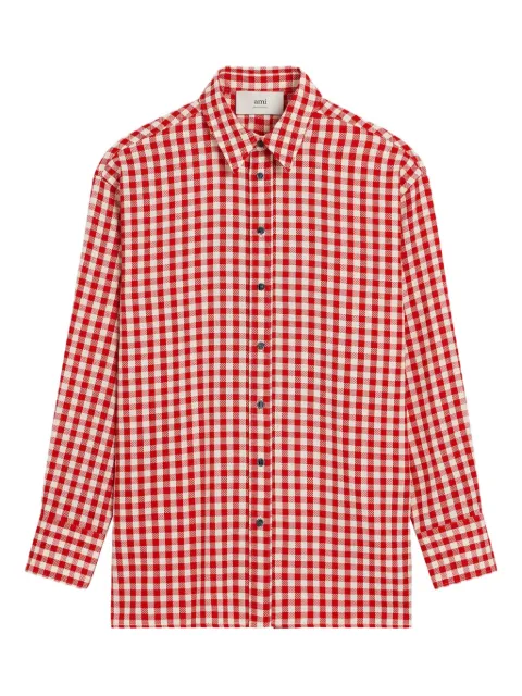AMI Paris plaid wool shirt