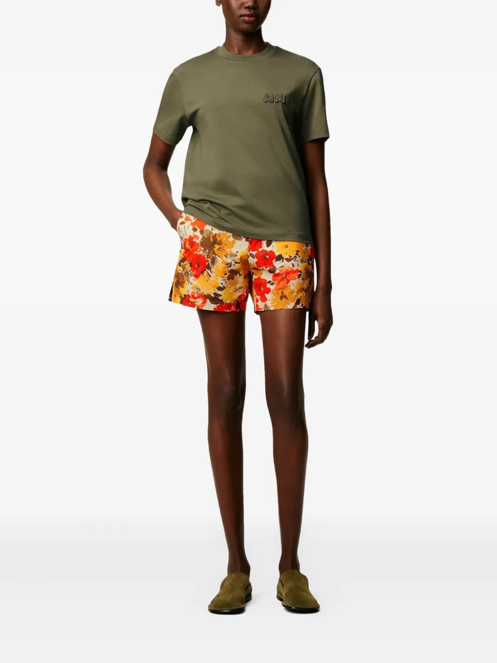 AMI Paris Katoenen T-shirt Groen