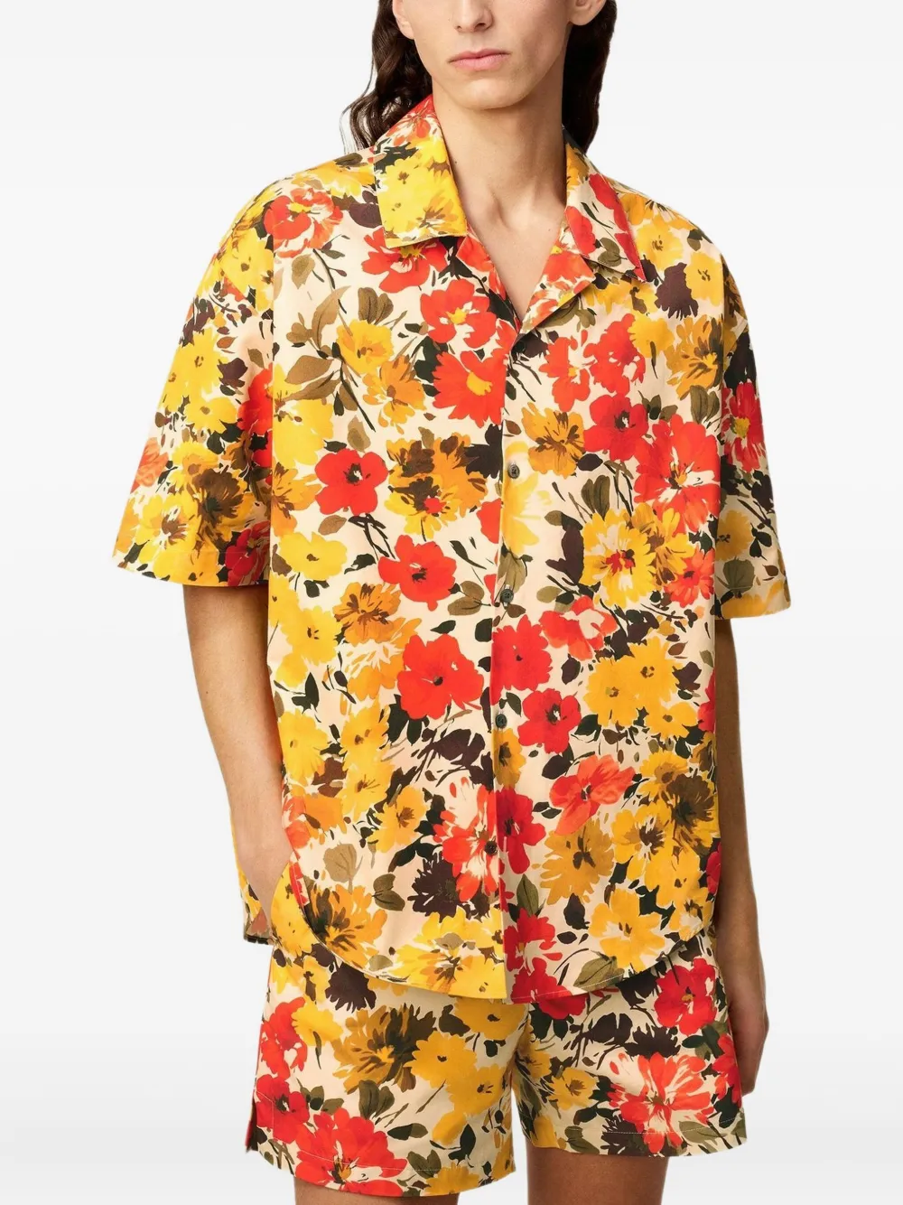 AMI Paris Overhemd met bloemenprint Groen