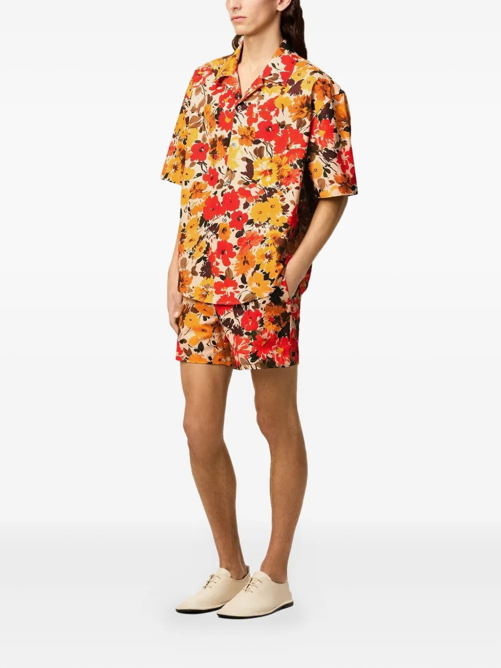 AMI Paris Overhemd met bloemenprint Groen