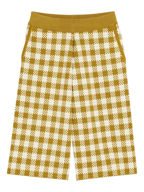AMI Paris checkered knit shorts
