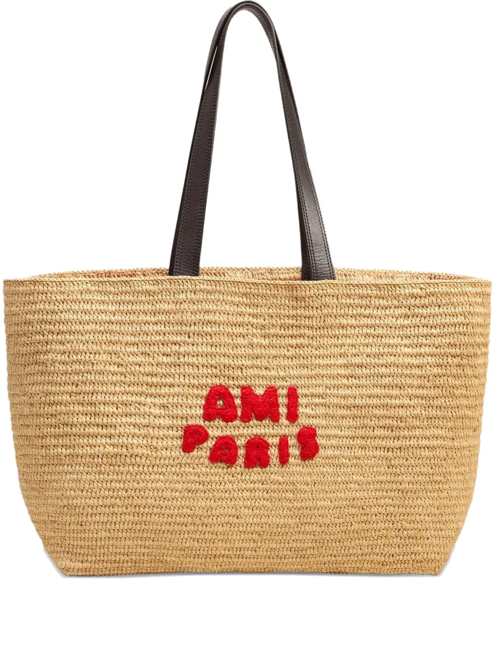 AMI Paris logo-patch tote bag | Neutrals | Image 1