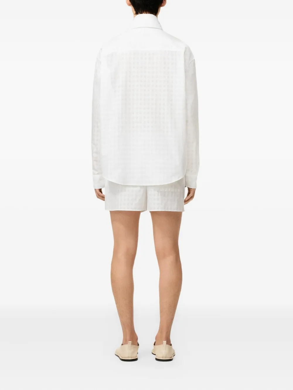 AMI Paris Katoenen shirt met sjaalkraag Wit
