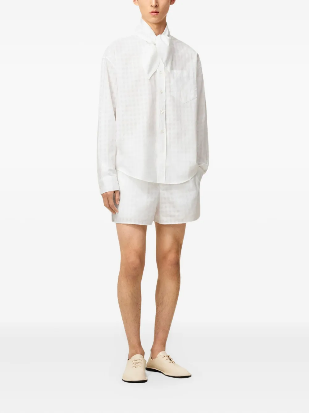 AMI Paris Camisa de algodão com lenço na gola | Camisas | Image 2