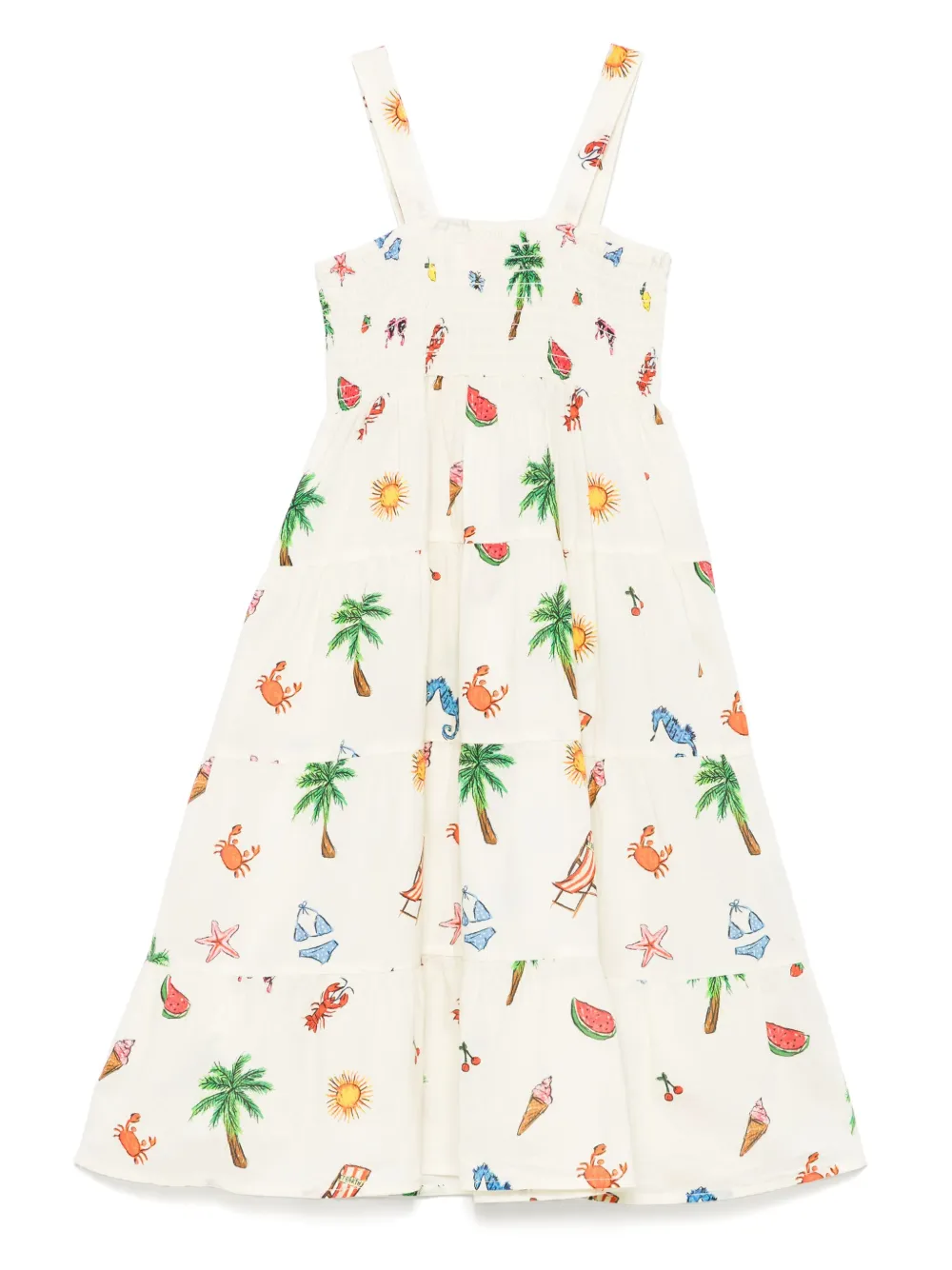MC2 Saint Barth Kids Jemine jurk Beige