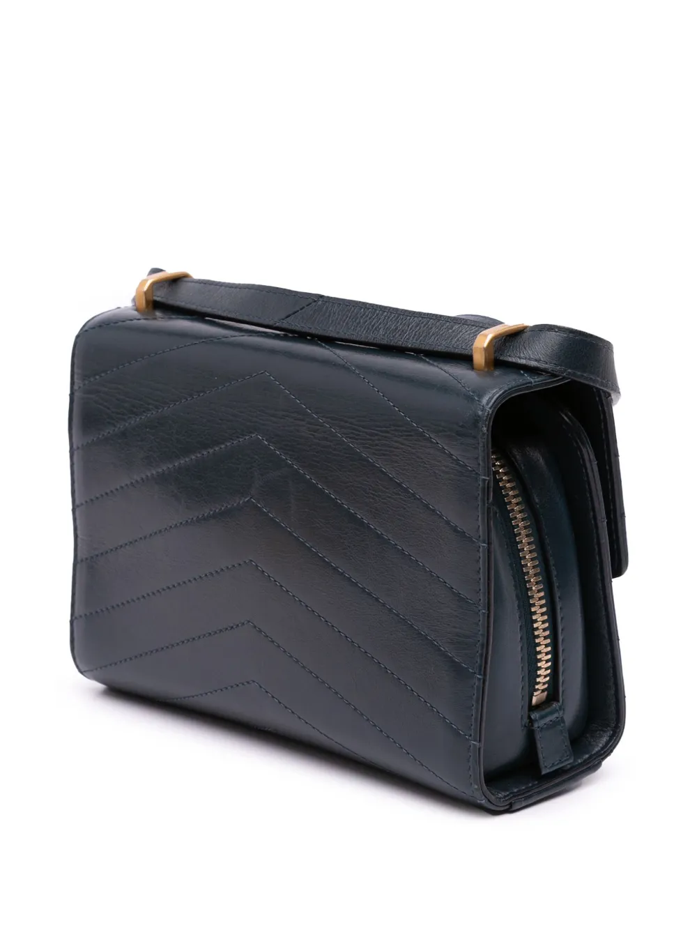 CHANEL Pre-Owned 2018-2019 Small CC Chevron Calfskin Medal Flap crossbody bag | Pre-Owned | Image 2
