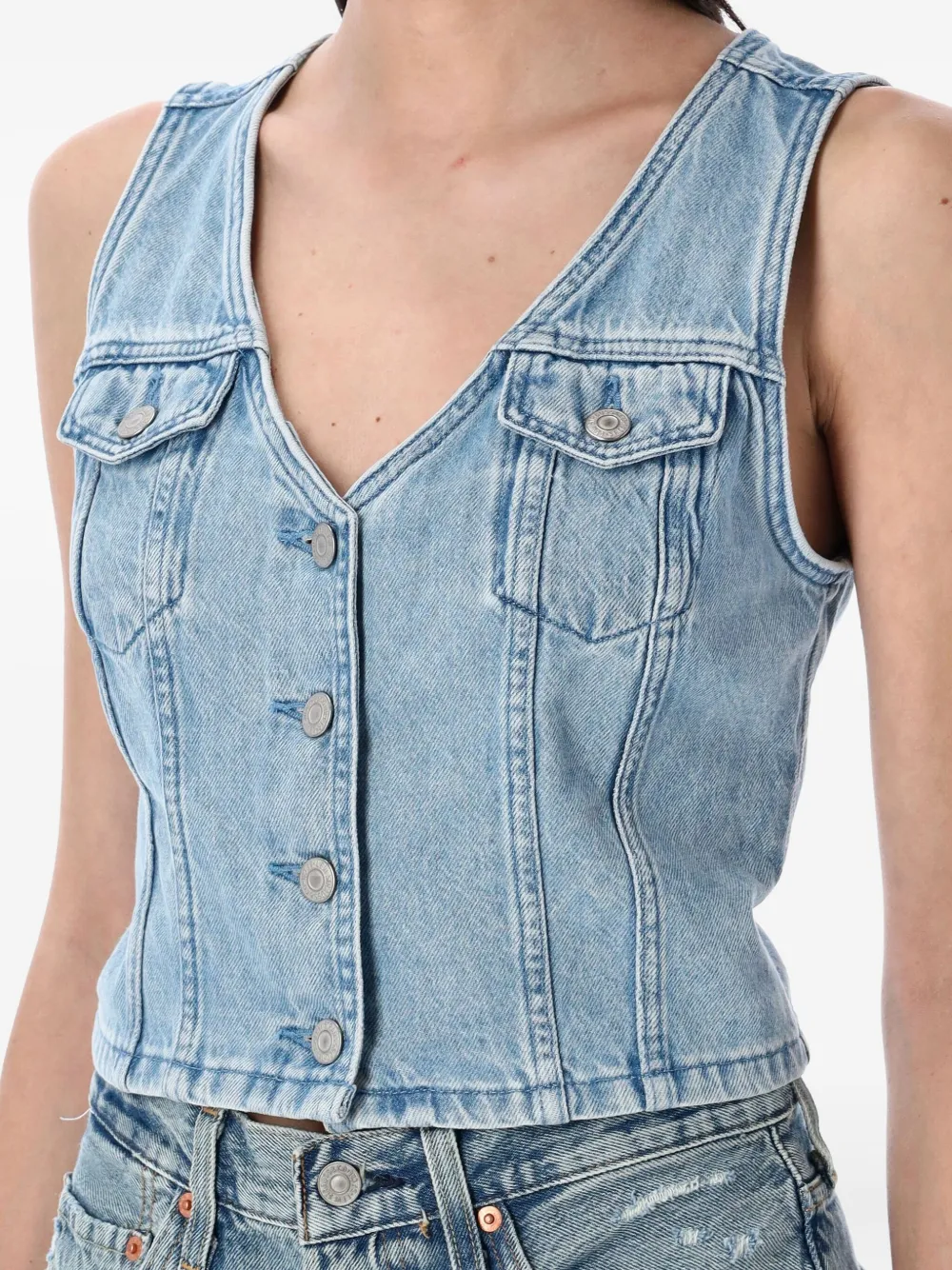 Levi's Bella spencer Blauw