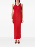 Jean Paul Gaultier ribbed cotton dress - Red