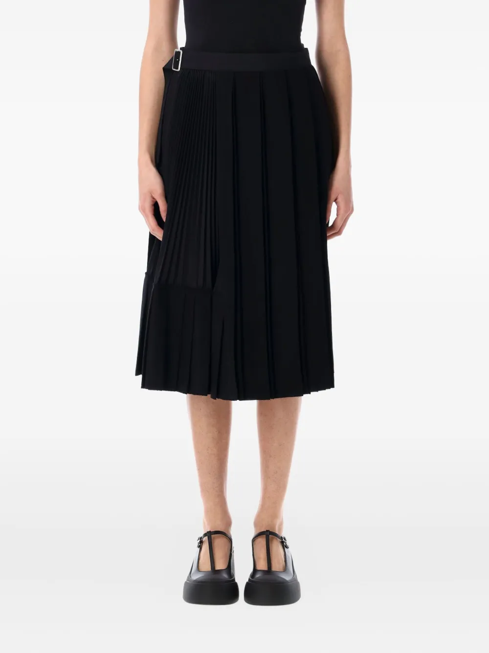 Junya Watanabe Midi-plooirok Zwart