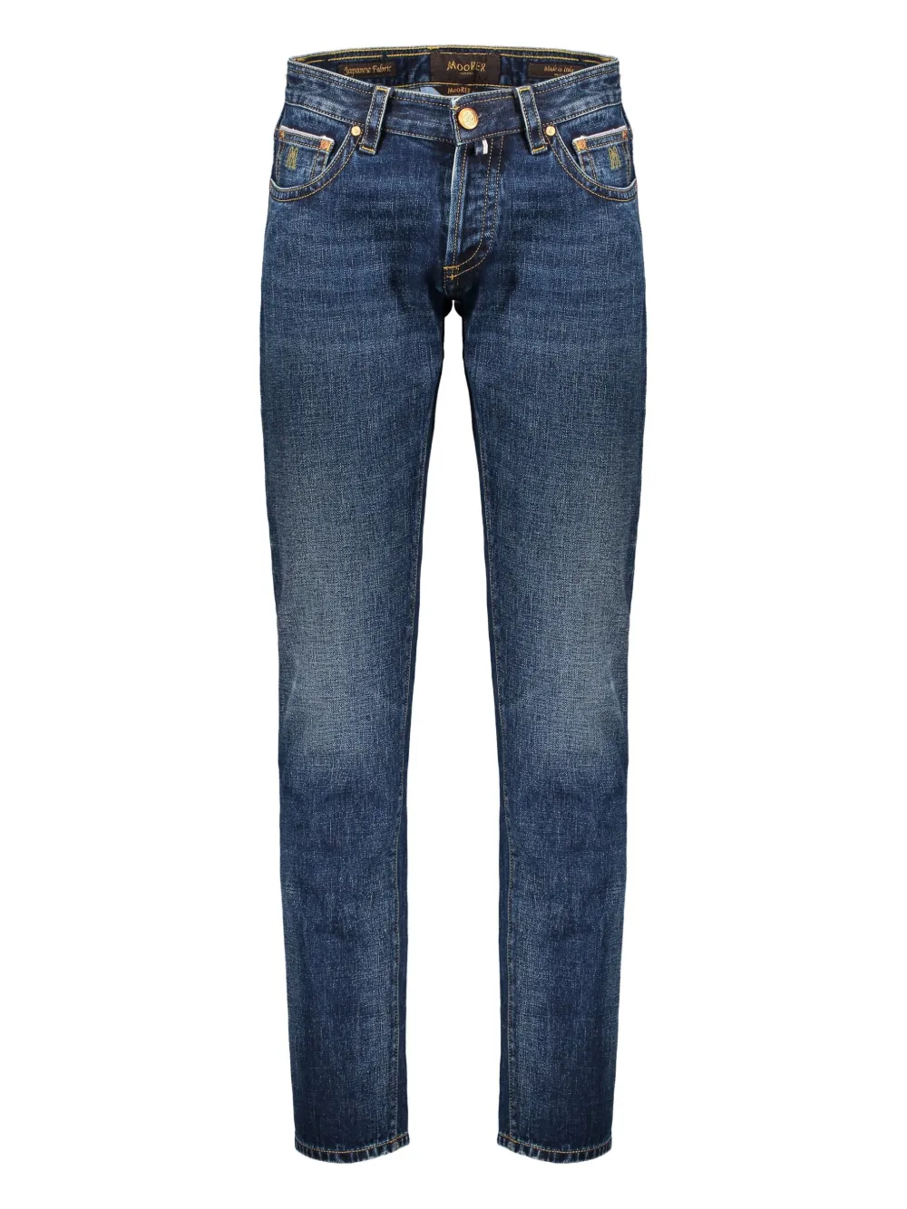 Moorer Straight jeans Blauw