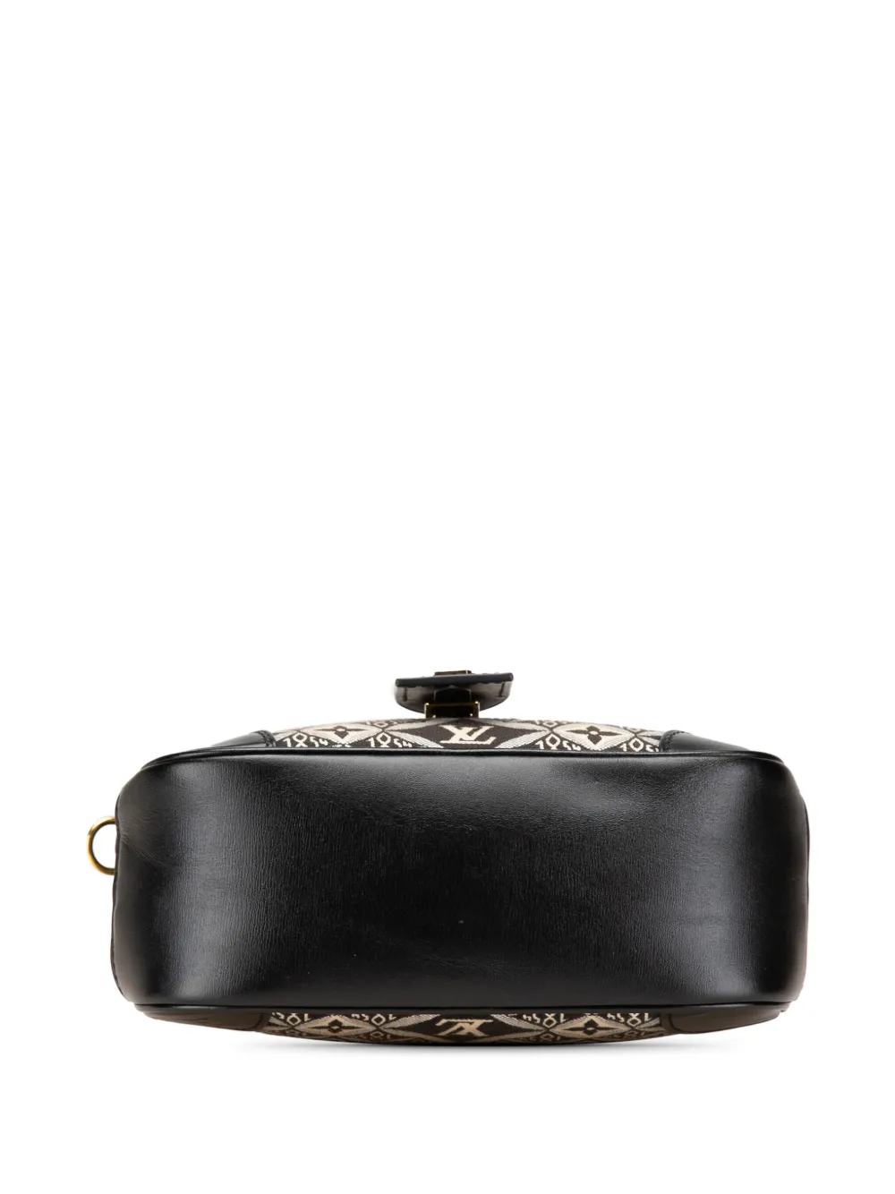 Pre-owned Louis Vuitton 2020 Mini Monogram Jacquard Since 1854 Deauville Crossbody Bag In Black