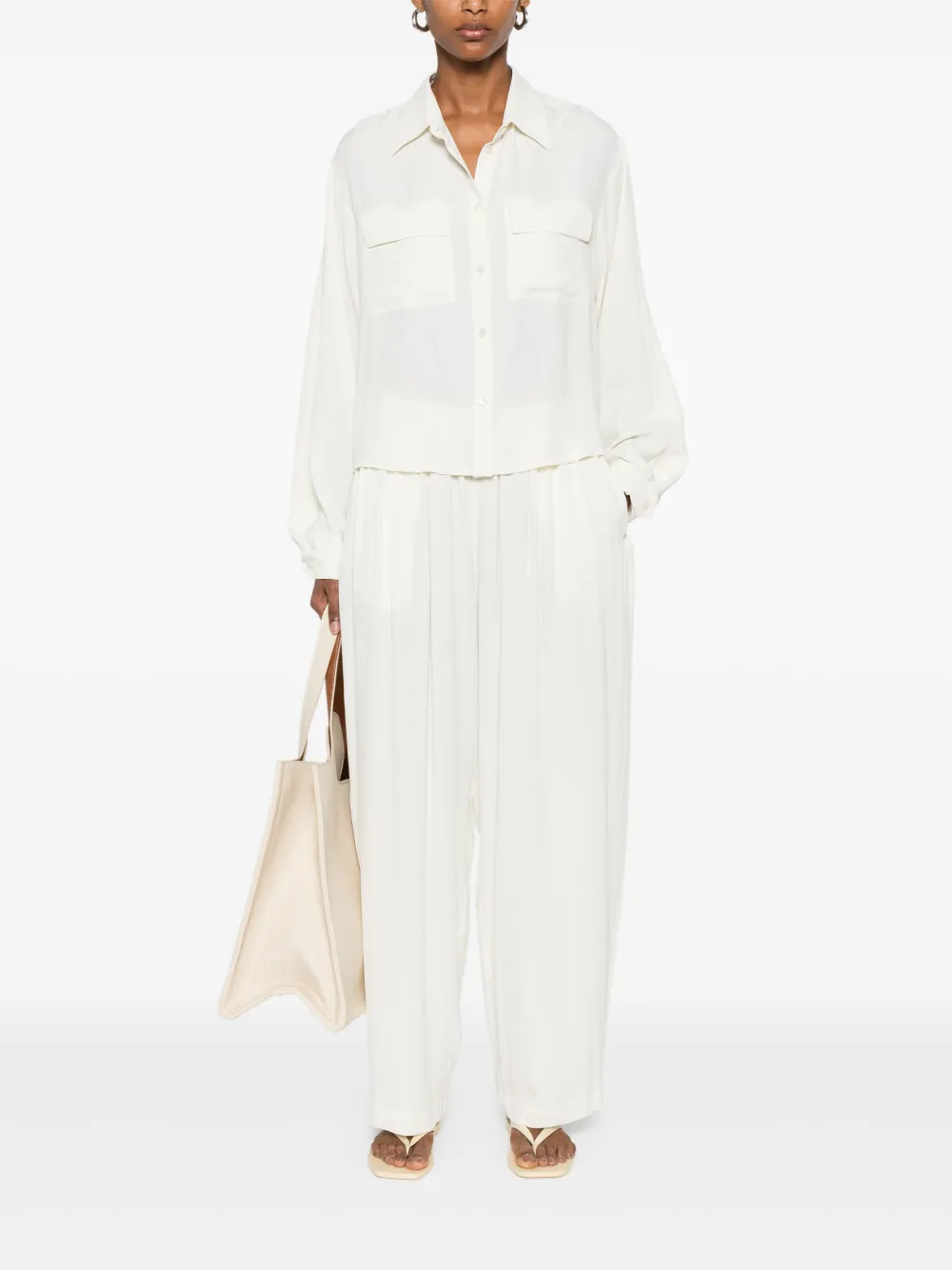 Grifoni high-waisted trousers - Beige