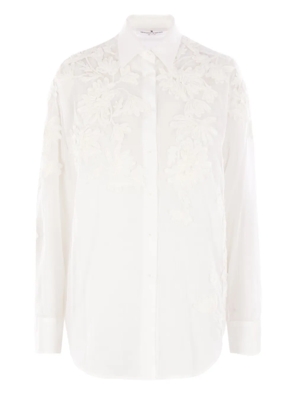 Ermanno Scervino Blouse met geborduurde bloemen Wit