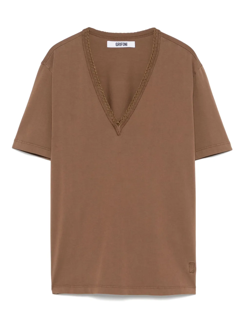 Grifoni cotton T-shirt - ブラウン Grifoni cotton T-shirt - ブラウン