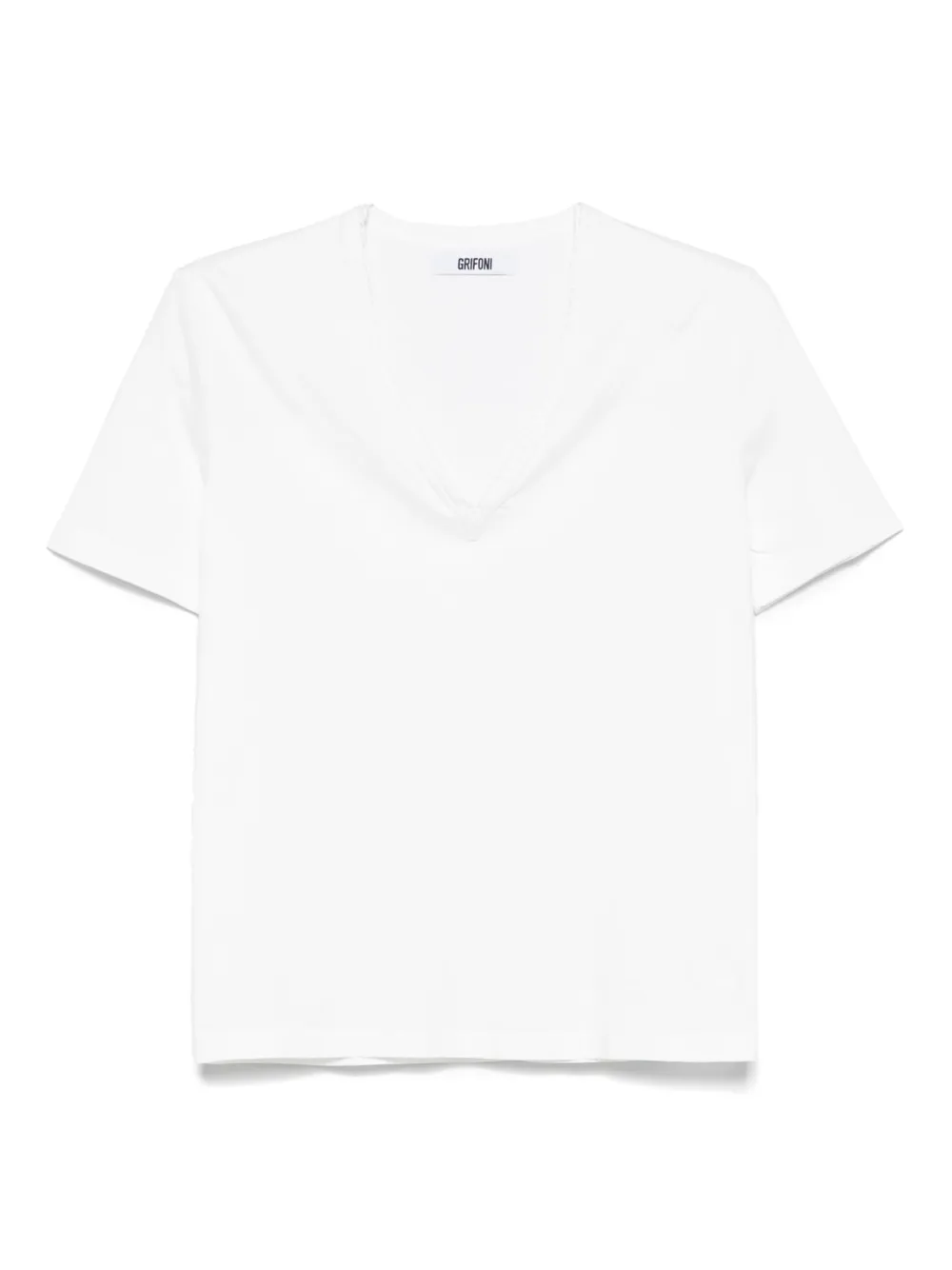 Grifoni playera con detalle sobrehilado | blanco | Image 1