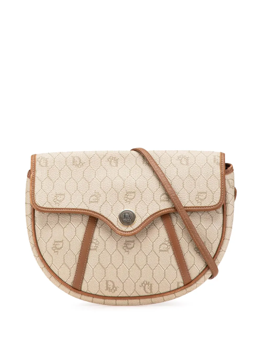 Christian Dior Pre-Owned 20th Century ハニカム コーテッドキャンバス ショルダーバッグ - ブラウン Christian Dior Pre-Owned 20th Century ハニカム コーテッドキャンバス ショルダーバッグ - ブラウン