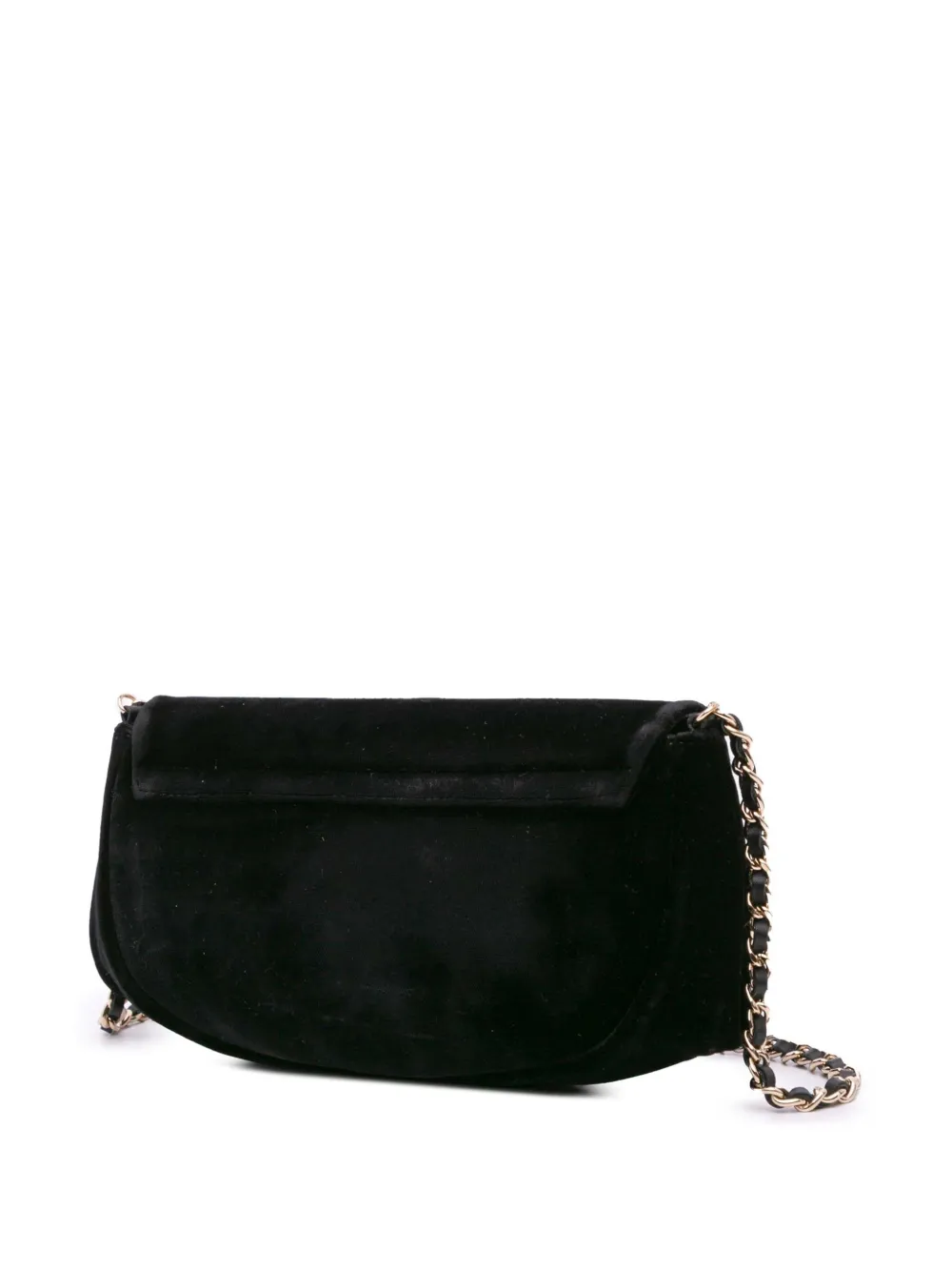 CHANEL Pre-Owned 2013-2014 CC Velvet Half Moon Wallet on Chain crossbody bag | Pre-Owned | Image 2