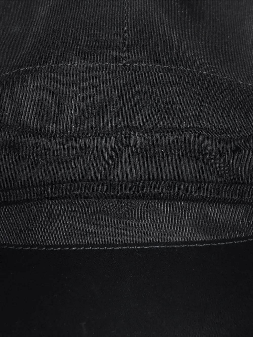 Pre-owned Chanel 2013-2014 Cc Velvet Half Moon Wallet On Chain Crossbody Bag In Black