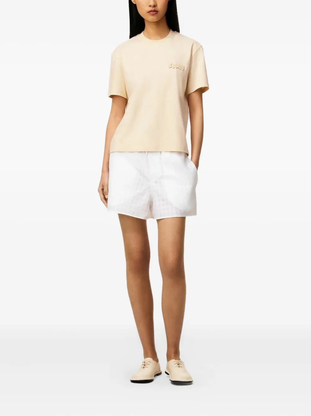 AMI Paris Katoenen T-shirt Beige