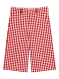 AMI Paris plaid wool bermuda shorts - Red