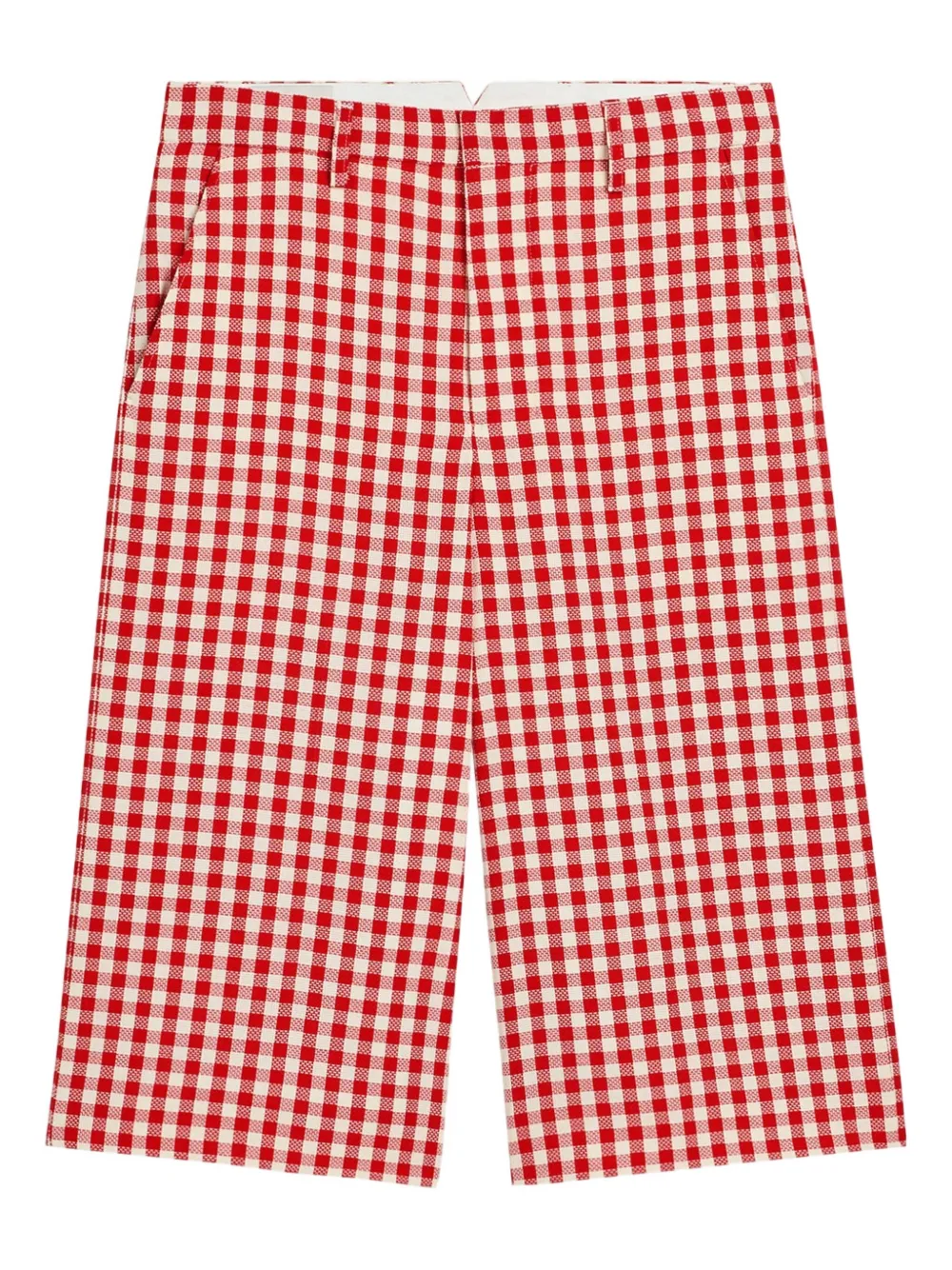 AMI Paris Geruite bermuda shorts Rood