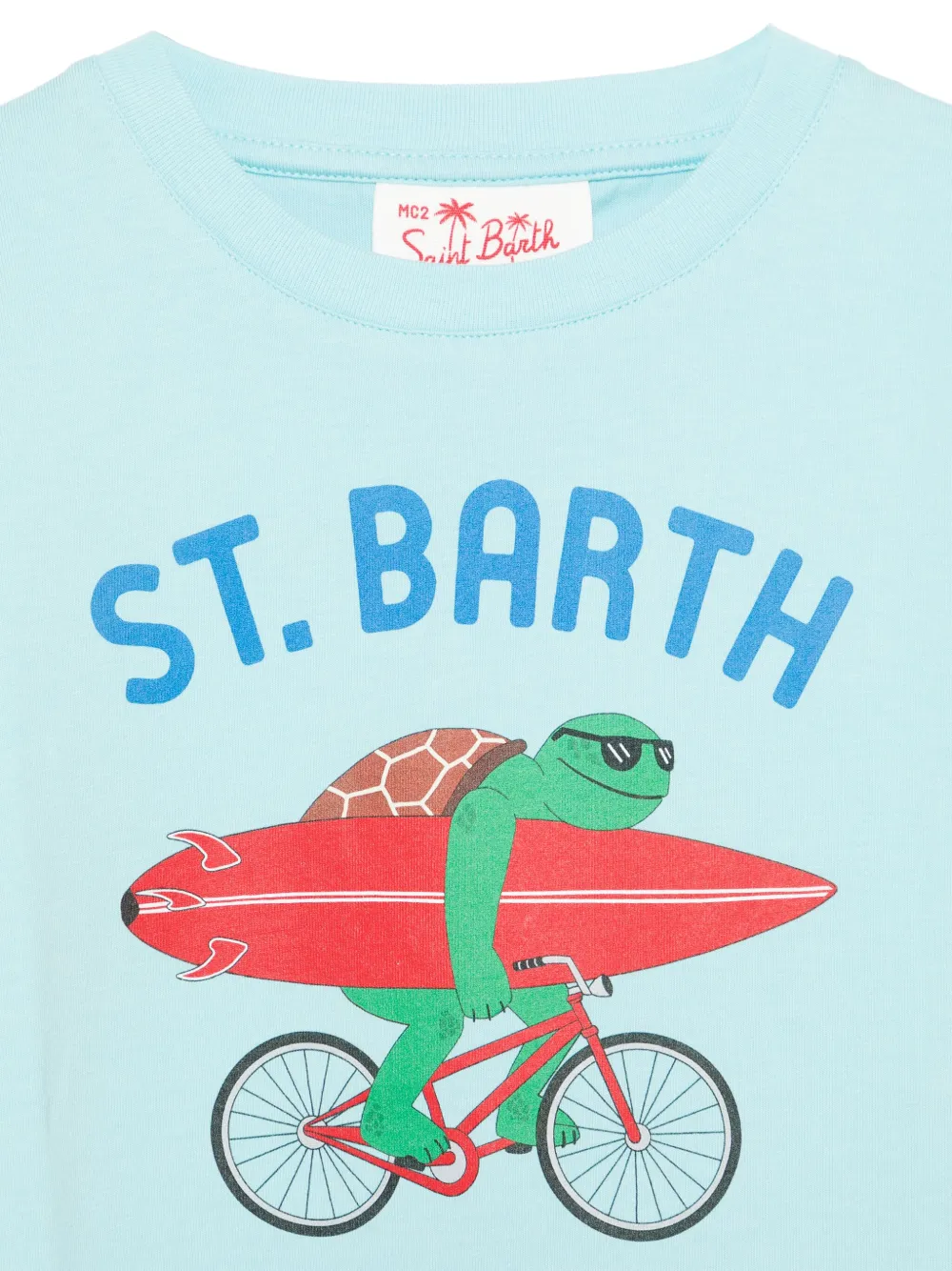 MC2 Saint Barth Kids T-shirt met print Blauw