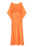 Alberta Ferretti cape-detail maxi dress - Orange