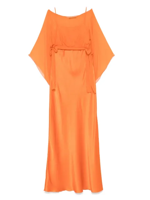 Alberta Ferretti cape-detail  maxi dress