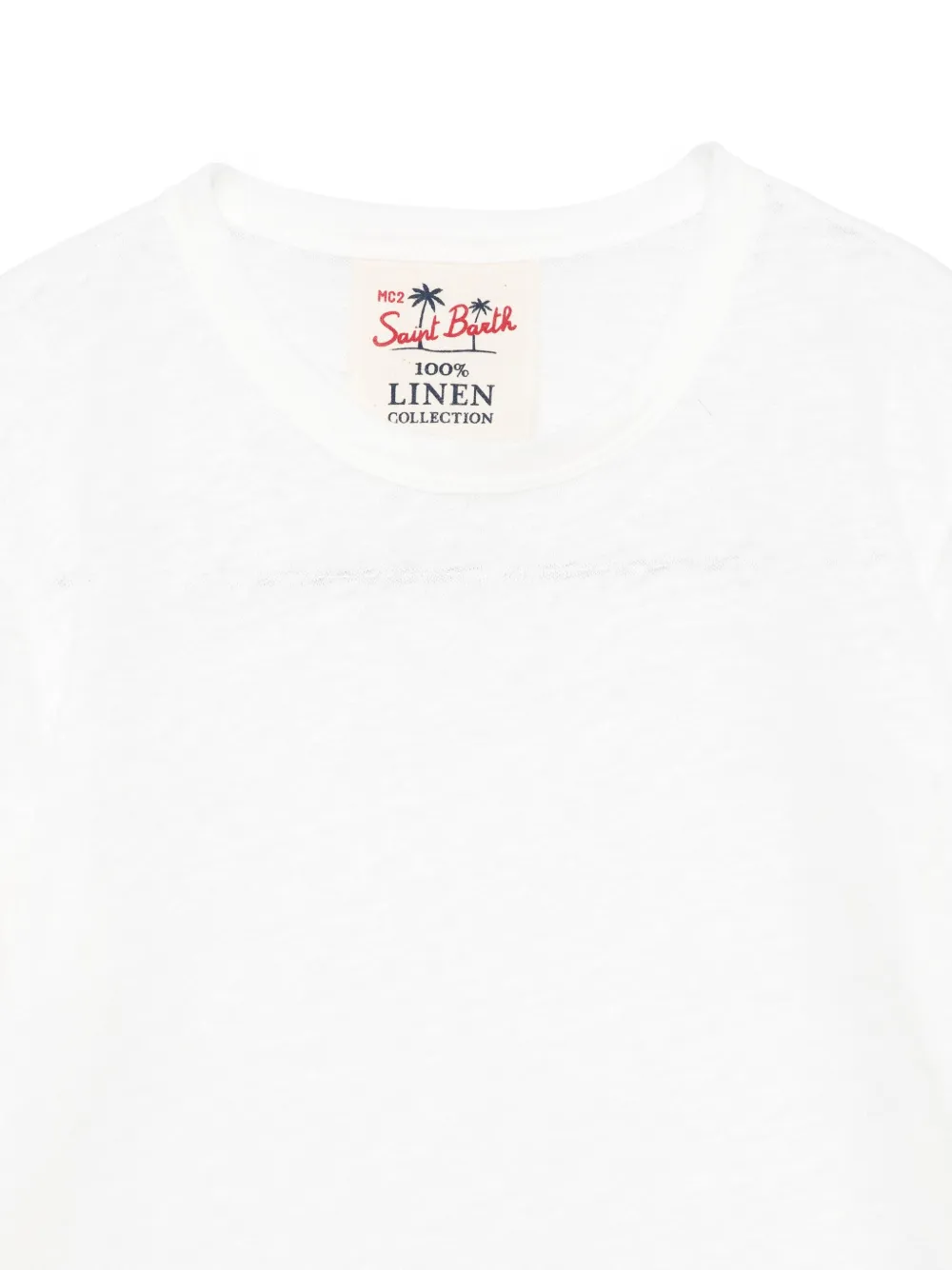 MC2 Saint Barth Kids Linnen T-shirt Wit