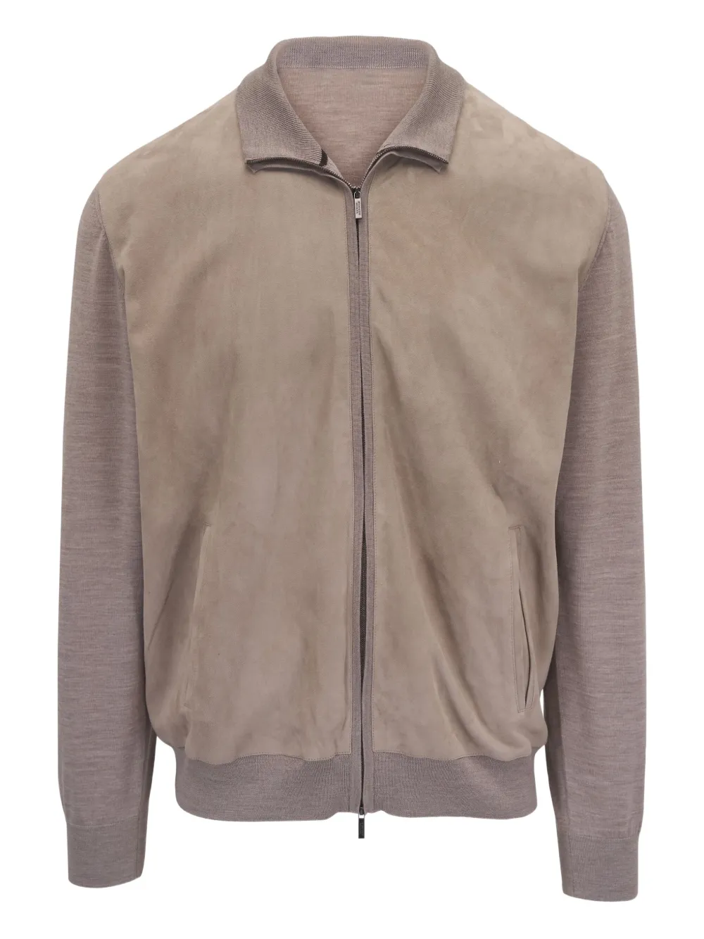Maurizio Baldassari suede sweater jacket | Neutrals | Image 1
