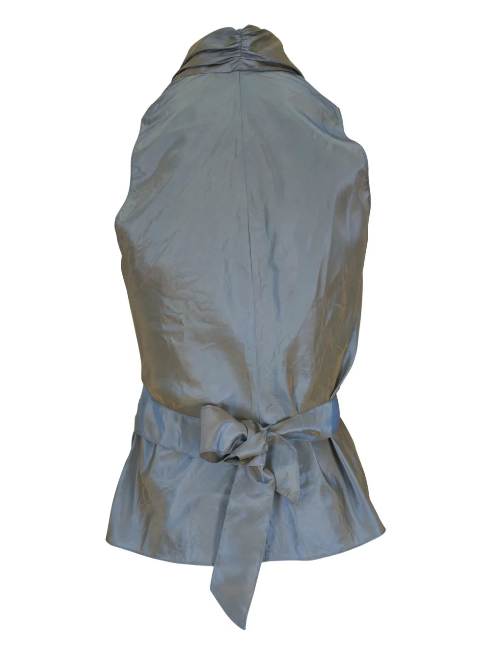 Peter Cohen wrap-around silk top - Blauw