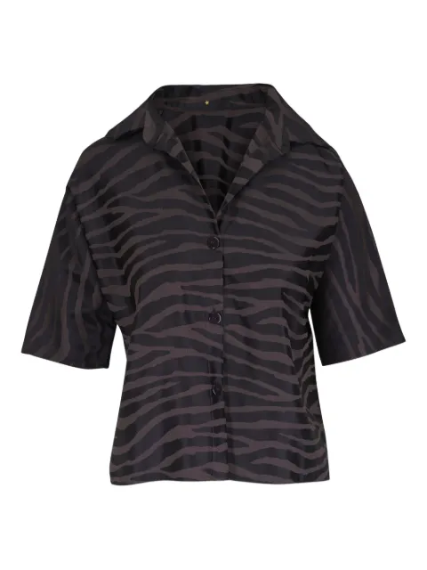Peter Cohen zebra-print shirt