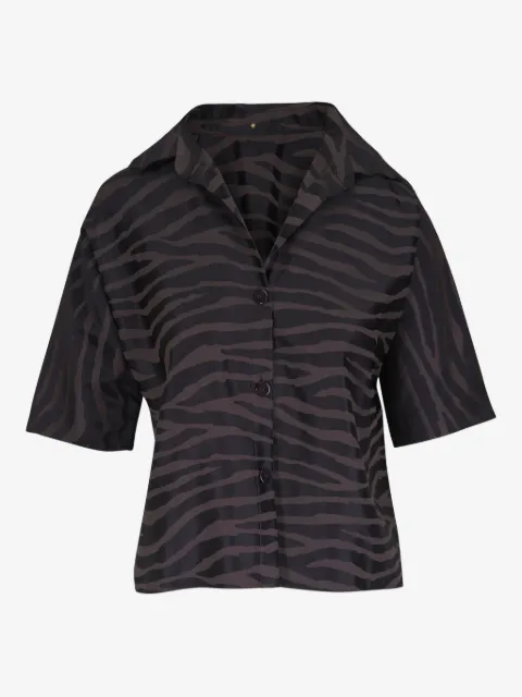 Peter Cohen zebra-print shirt