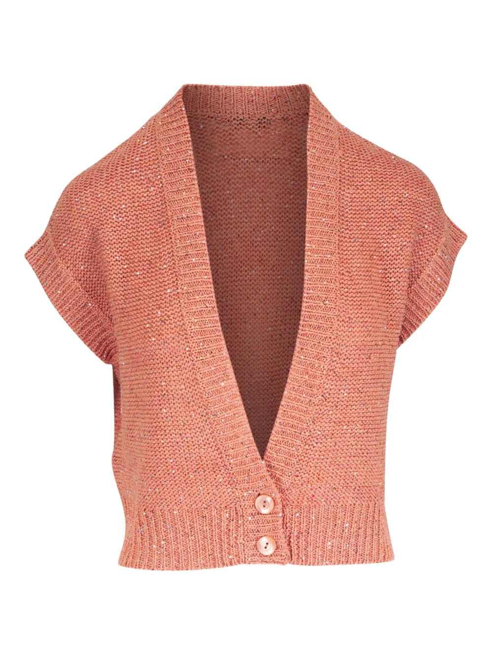 Kinross Cashmere Vネック ニットトップ - ピンク Kinross Cashmere Vネック ニットトップ - ピンク