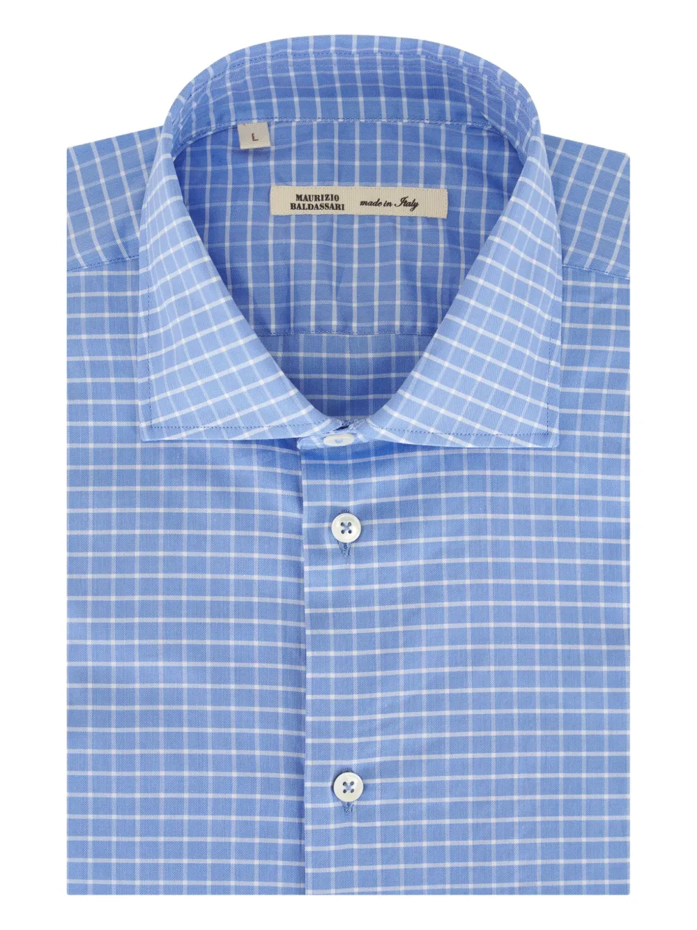 Maurizio Baldassari camisa con estampado de cuadros | azul | Image 1
