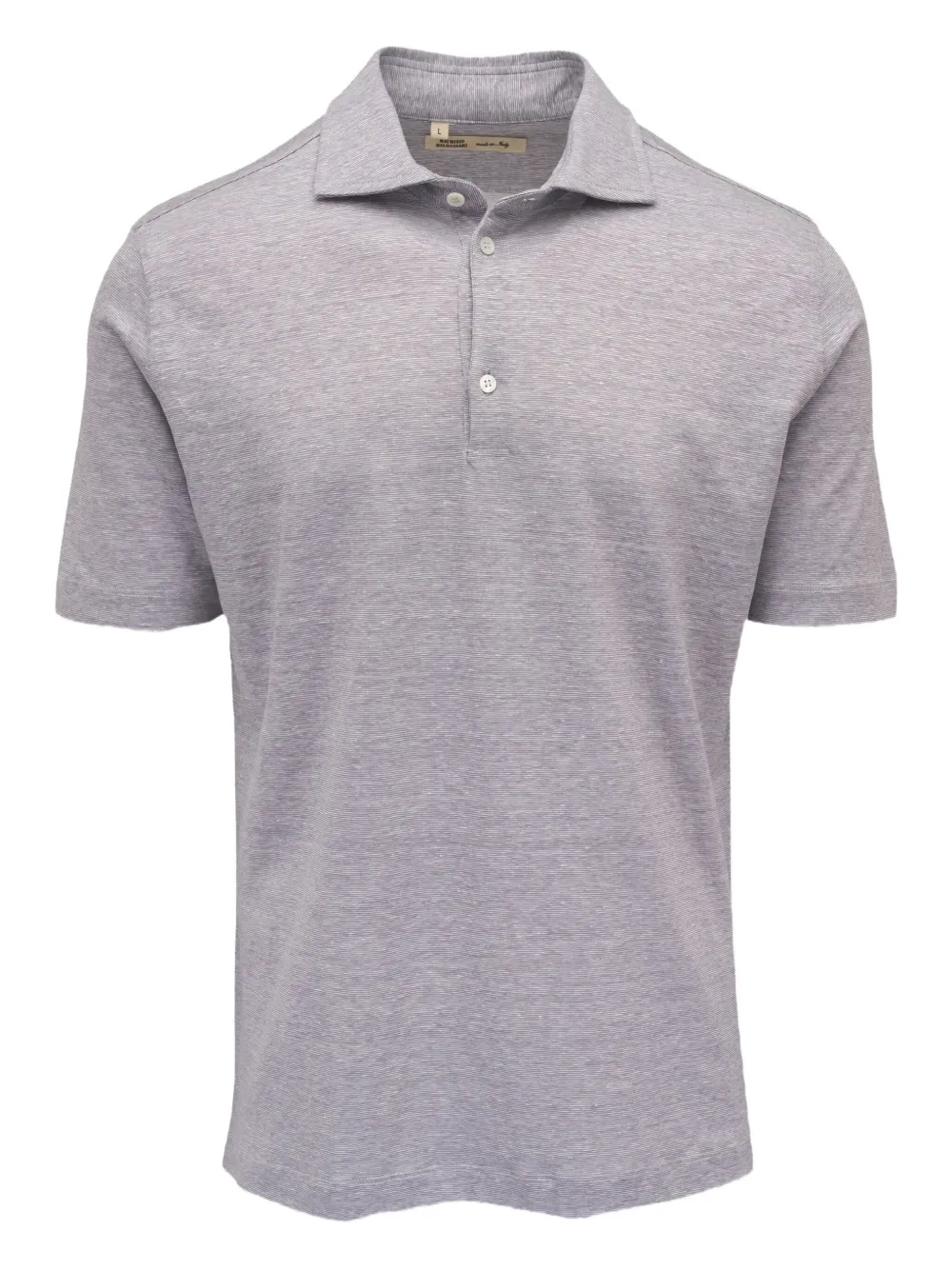 Maurizio Baldassari linen-blend polo shirt | Grey | Image 1