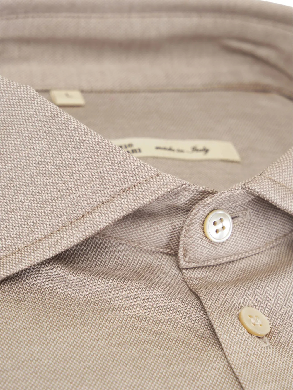 Maurizio Baldassari Katoenen overhemd - Beige