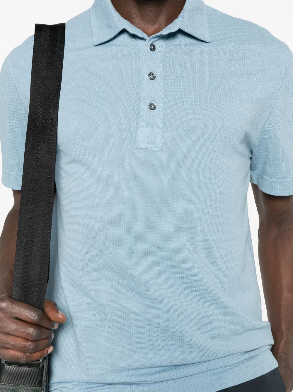 BOSS Piqué poloshirt Blauw