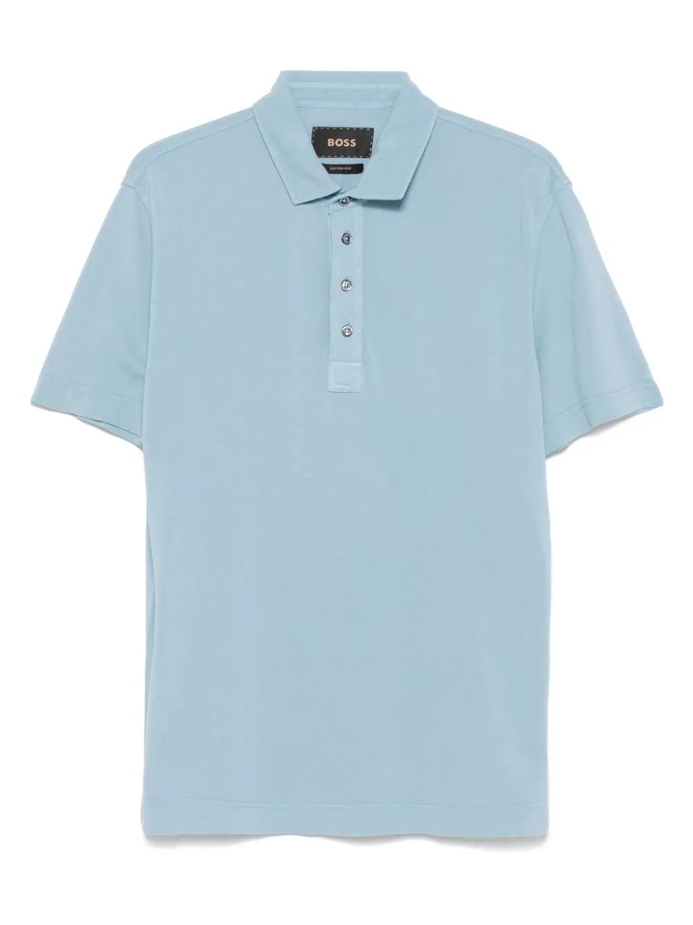 BOSS Piqué poloshirt Blauw