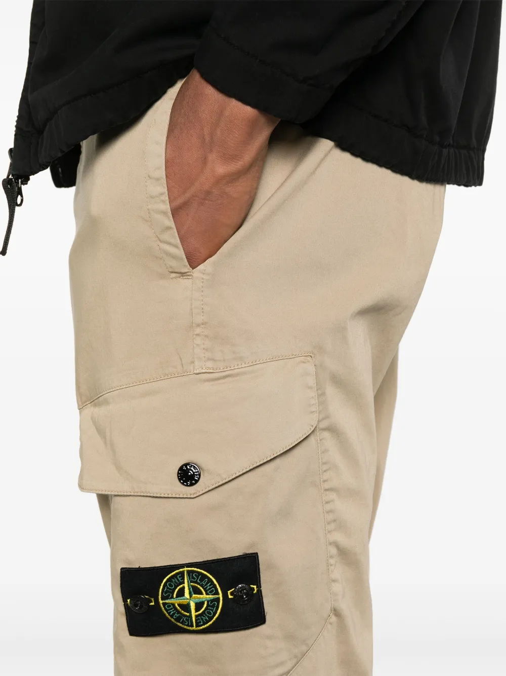 Stone Island Broek met Compass-logopatch Beige