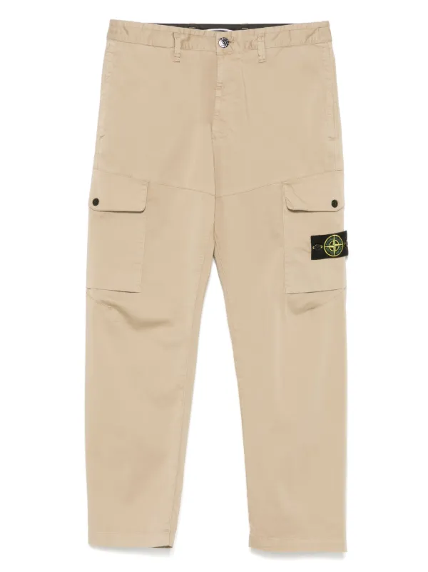 ストーンアイランドメンズパンツ コンパスバッチ トラックパンツ Stone Island コンパスバッジ パンツ | ニュートラル | FARFETCH JP