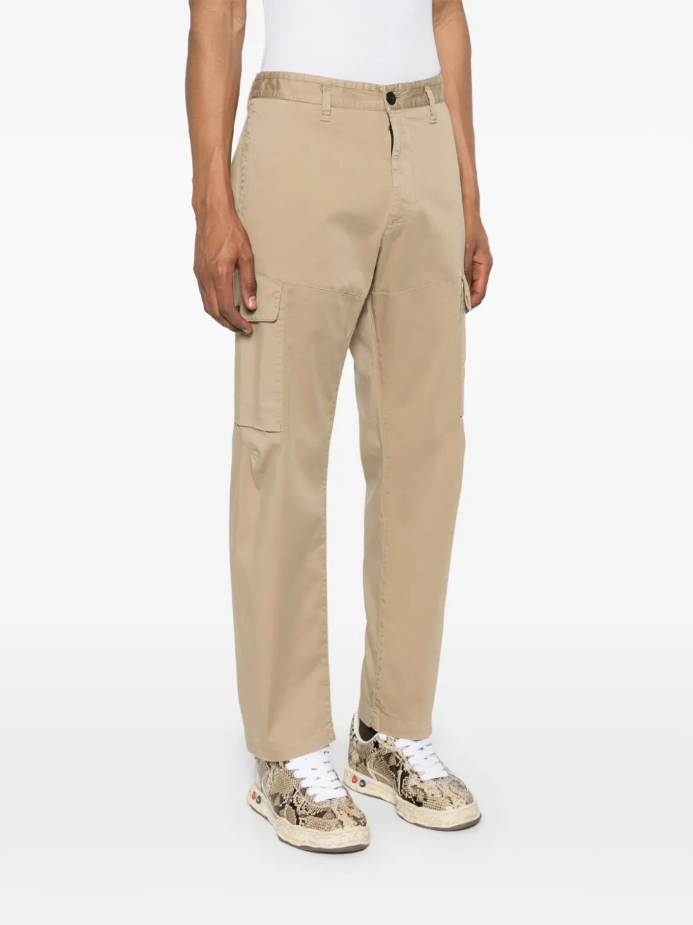 Stone Island Broek met Compass-logopatch Beige