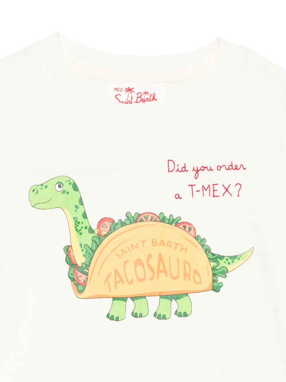 MC2 Saint Barth Kids T-shirt met print Beige