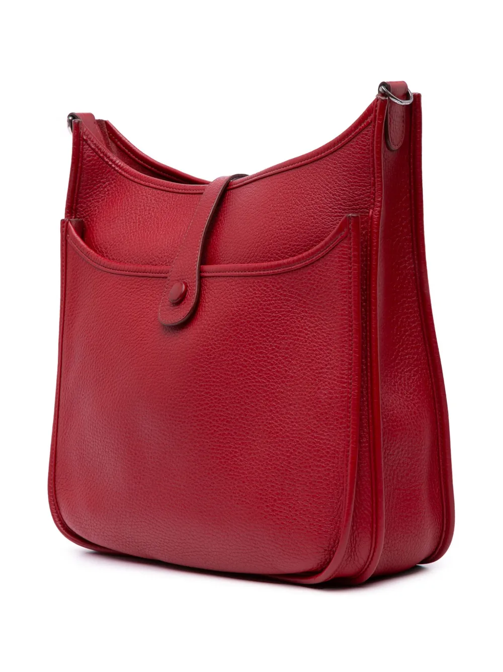 Pre-owned Hermes 2011 Clemence Evelyne Iii 29 Pm Crossbody Bag In Red