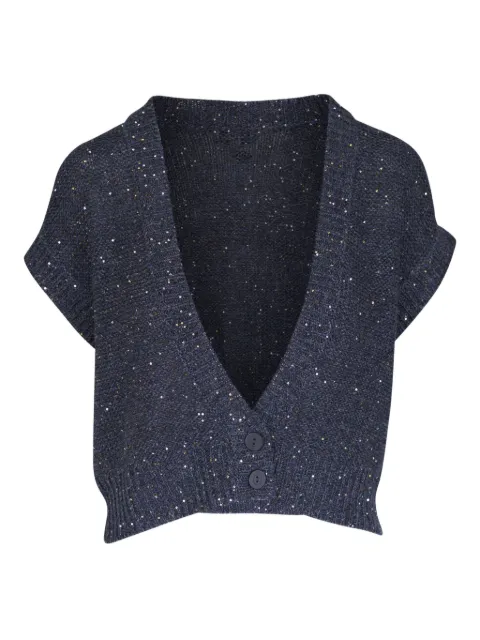 Kinross Cashmere V-neck cropped top